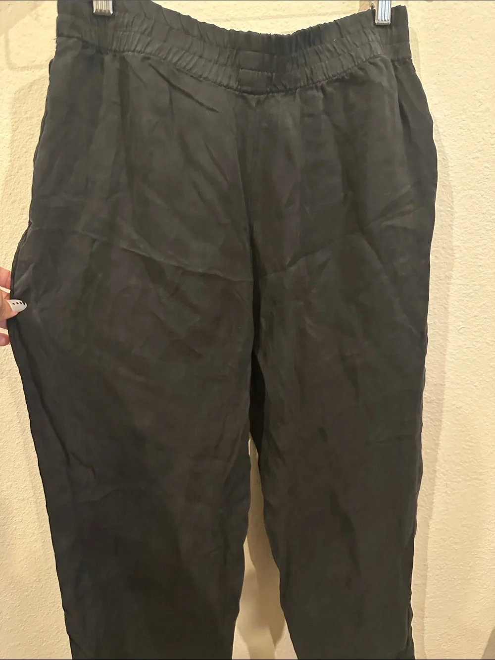 Zara Fillsens Black Men's Elastic-Waist Jogger Pants with pockets 100% liocel